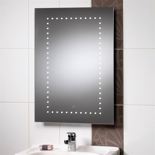 Atlanta Mirror with LED Lights & Rear Anti-Mist Pad - 500 x 700mm